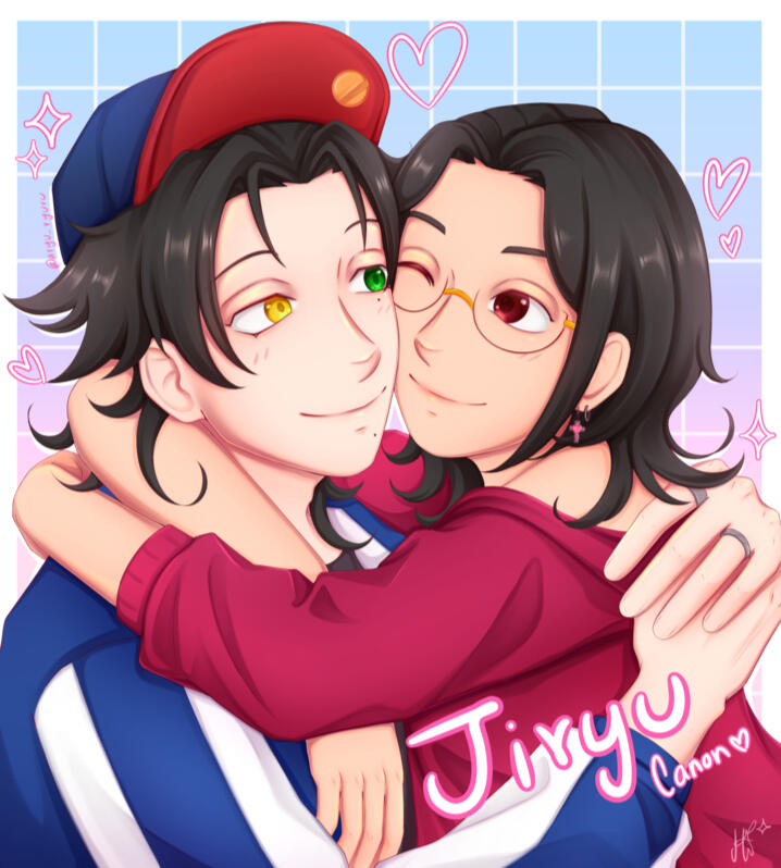 Bust up full color & flat background